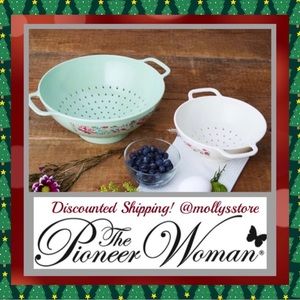 Last Set! 🎁 New Pioneer Woman Garden Party Plastic Colander Set